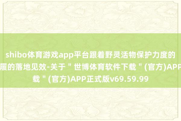 shibo体育游戏app平台跟着野灵活物保护力度的不停加大和系列步履的落地见效-关于＂世博体育软件下载＂(官方)APP正式版v69.59.99
