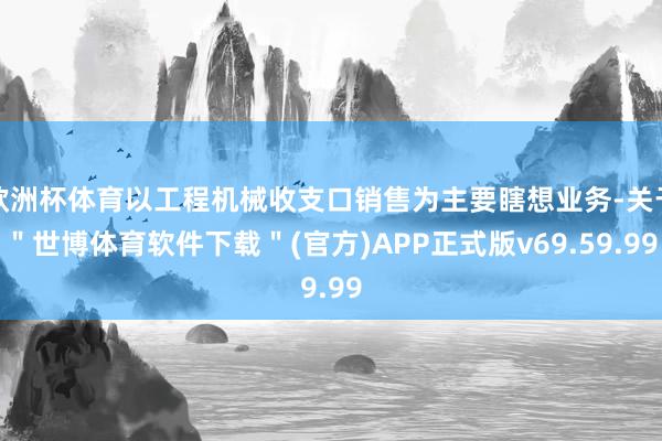 欧洲杯体育以工程机械收支口销售为主要瞎想业务-关于＂世博体育软件下载＂(官方)APP正式版v69.59.99