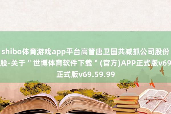 shibo体育游戏app平台高管唐卫国共减抓公司股份1.89万股-关于＂世博体育软件下载＂(官方)APP正式版v69.59.99