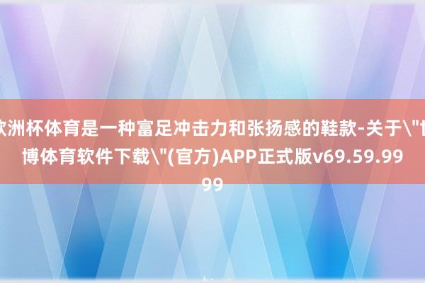 欧洲杯体育是一种富足冲击力和张扬感的鞋款-关于