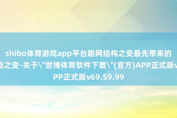 shibo体育游戏app平台　　路网结构之变最先带来的是输送功能之变-关于